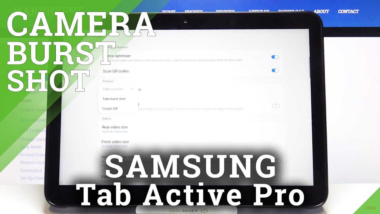 How to Take Burst Shot on SAMSUNG Tab Active Pro?