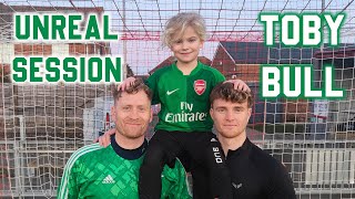 We trained with Pro GK Toby Bull