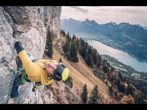 FIRST ASCENT grande voie 8B  "l'ogre qui chante", escalade au dents de Lanfon.