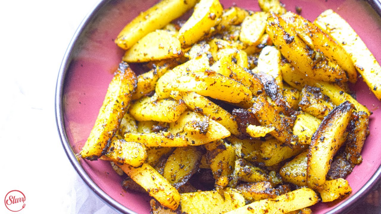 Chutney Potatoes | Delicious & Spicy Green Potato Fry