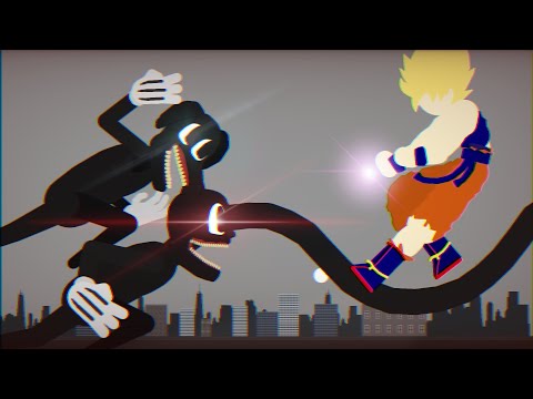 Goku vs Cartoon Cat and Cartoon Dog – Stick Nodes Animation