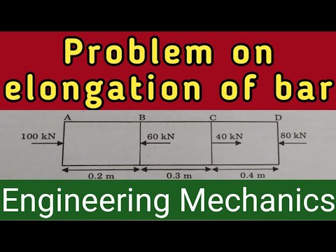 Change in length of bar under external load |simple stress and strain 06 |Engg.Mech||Sumit Dwivedi||