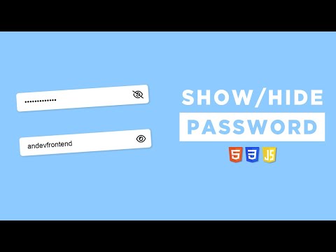 Showhide Password Using Html Css Javascript An Dev