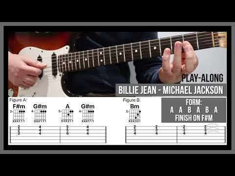 Billie Jean (TAB) - Barré Chord Guitar Riffs - Michael Jackson