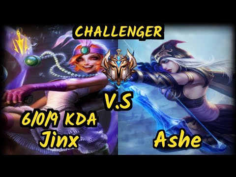AHG Hjärnan (JINX) vs ASHE - 6/0/9 KDA BOTTOM ADC CHALLENGER GAMEPLAY - EUW