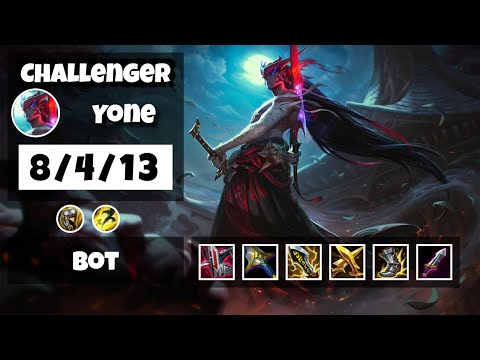 Yone Bot Lane 11.8 Challenger Gameplay Replay S11 (8/4/13) - NA