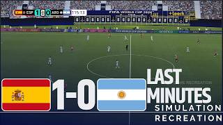 Last minutes ⚽ Spain 1-0 Argentina | FIFA World Cup 2026| Video Game Simulation/Recreation