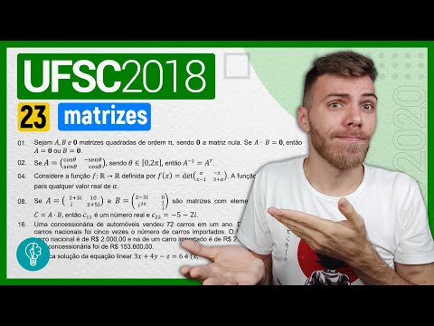 23 VESTIBULAR UFSC 2018/1 - MATRIZES - Sejam 𝐴, 𝐵 𝑒 𝟎 matrizes quadradas de ordem 𝑛, sendo 𝟎 a