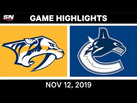 NHLハイライト｜プレデターズ対カナックス 11月12日2019 (NHL Highlights | Predators vs Canucks – Nov. 12. 2019)