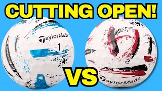What’s Inside TaylorMade SpeedSoft Ink Blue Golf Ball (Cut Open)