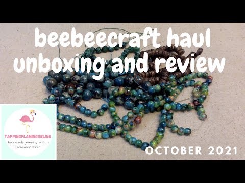 I'm Unboxing and Reviewing My October 2021 #Beebeecraft Beads