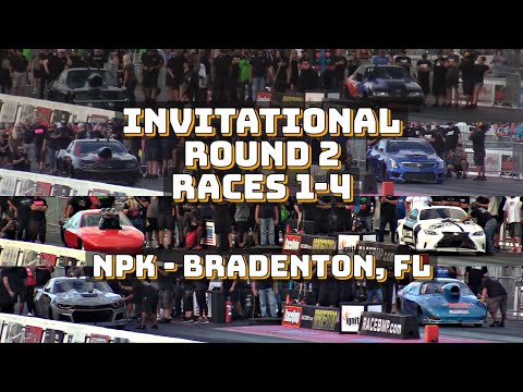 Street Outlaws 2021 No Prep Kings - Bradenton, FL: Invitational Round 2, Races 1-4