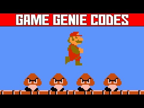 (Super Mario Bros longplay) More enemies & Can't Squish Goomba or Koopas - Game Genie Codes