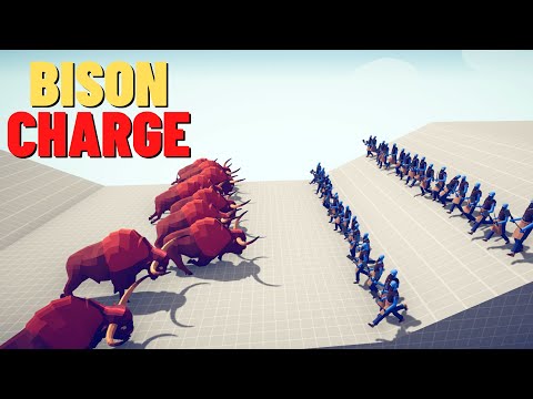 BISON CHARGE vs EVERY UNIT - Totally Accurate Battle Simulator TABS