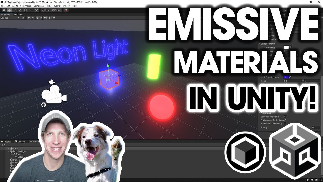 How to Use EMISSIVE MATERIALS in Unity! Step by Step Tutorial