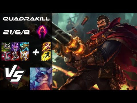 JUNGLE Graves vs Nunu & Willump [QUADRAKILL] - NA Grandmaster Patch 14.24