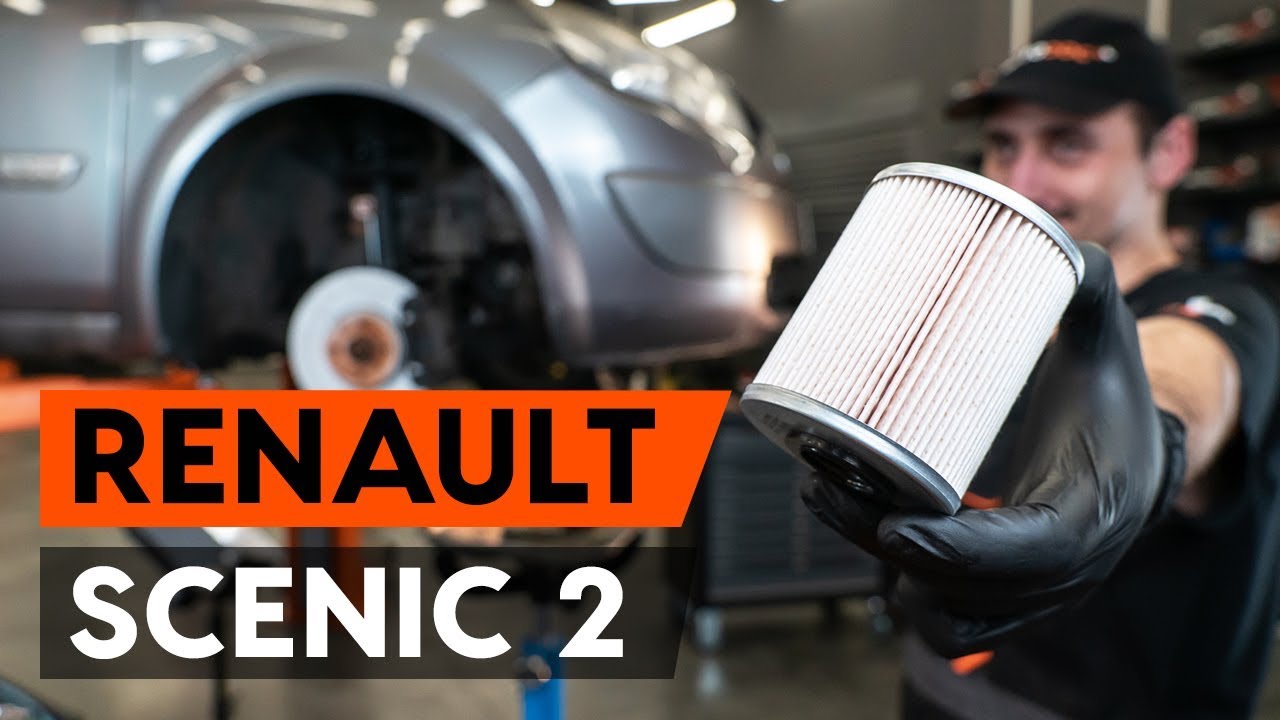 Kaip pakeisti Renault Scenic 2 kuro filtro - keitimo instrukcija