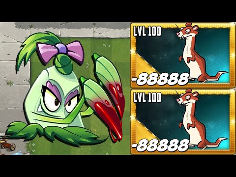 PvZ 2 Pokra & Other Plants vs Ice Weasel Zombie LEVEL 100 - Plants vs Zombies 2