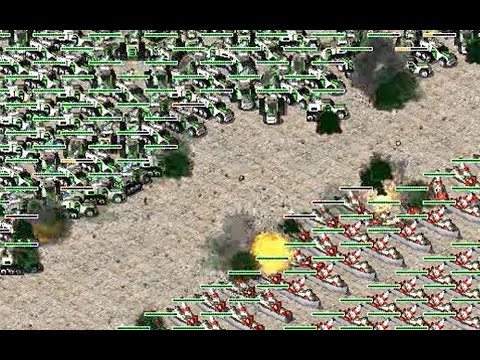 Flak Antiair Weapon VS Sea Scorpion, black smoke spreads！ -Red Alert2