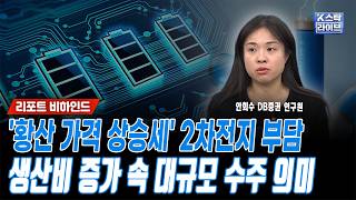'2차전지 톱픽' 셀에서 삼성SDI·소재에서 엘앤에프...황산 가격 상승은 부담ㅣ안회수 DB증권 연구원