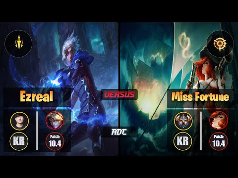 Ruler EZREAL (ADC) [Lethal Tempo] VS MISS FORTUNE - Challenger KR Patch 10.4