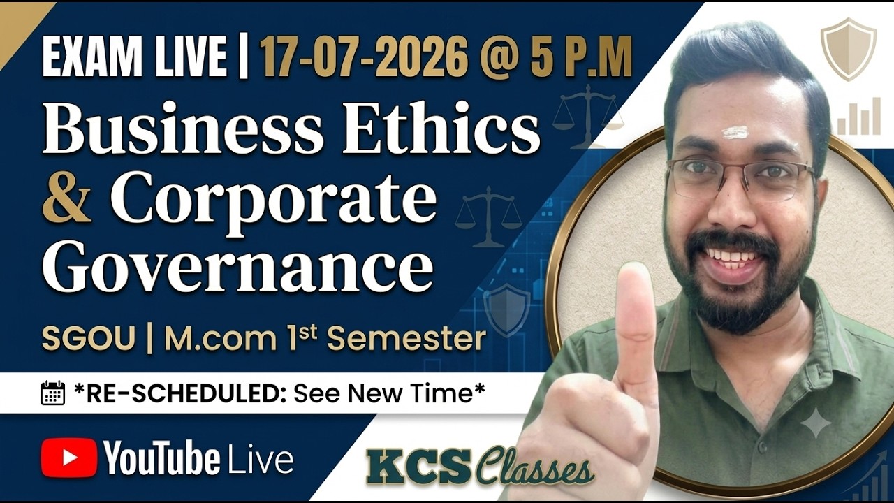 Exam Live| Business Ethics&Corporate Governance| Sreenarayanaguru Open University M.com 1st Semester