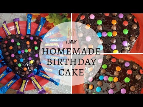 Homemade Birthday Cake || Chocolate cake|| without oven || Pratyusha