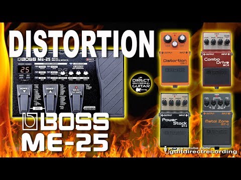 BOSS ME 25 DISTORTION DS-1, BC-2, ST-2 and MT-2 Pedals