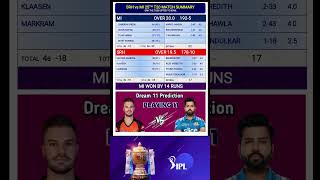Mi vs srh match result / mi vs srh match highlights / ipl2023