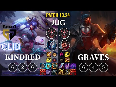 GEN Clid Kindred vs Graves Jungle - KR Patch 10.24