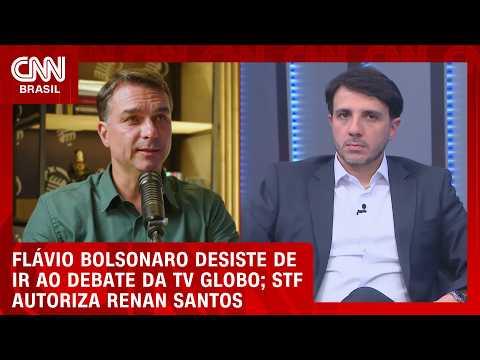 Flávio Bolsonaro diz que não irá mais para debate da TV Globo; STF autoriza Renan Santos | HORA H