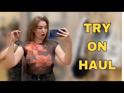 [4K] Transparent Clothes Try on Haul In Mall | See-Through try on 2024