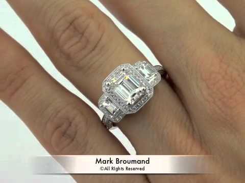 2.74ct Emerald Cut Diamond Engagement Anniversary Ring-Mark Broumand