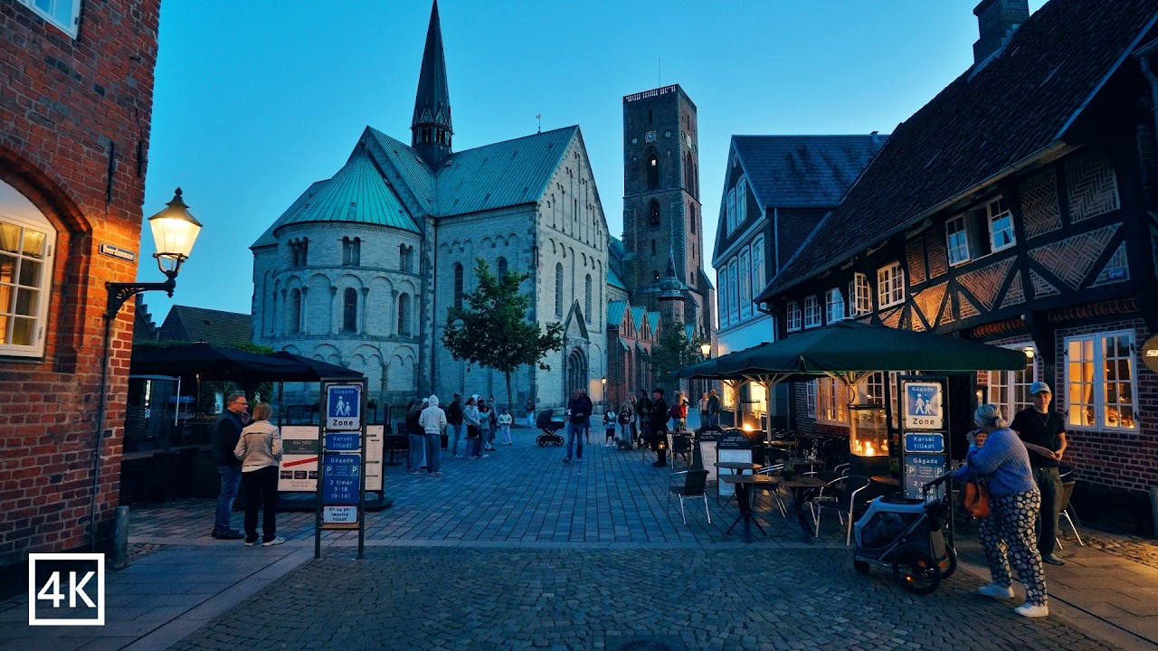 RIBE Denmark 🇩🇰 at Dusk | Denmark’s Oldest Town at Sunset | 4K 🇩🇰