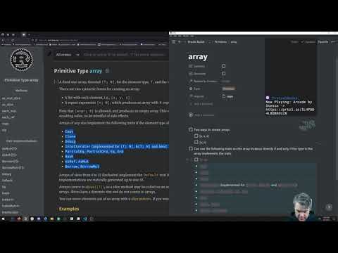 Live Stream - Exploring Rust Arrays part 1
