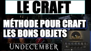 Undecember - Comment craft son équipement?