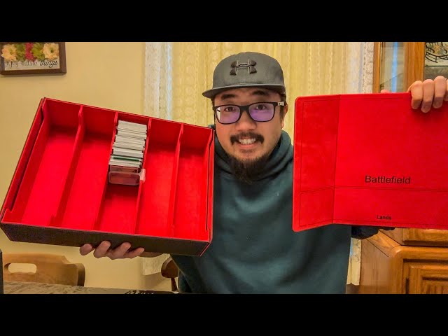 Vídeo relacionado con 5 cajas de almacenamiento para tarjetas intercambiables, almacenamiento de tarjetas MTG con 8 separadores de tarjetas comerciales, organizador de tarjetas para fútbol, baloncesto, intercambio, juegos