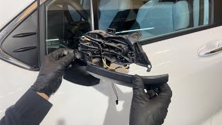 2021-2026 Toyota Sienna Outer Rear View Mirror Cover Cap Removal & Housing Disassembly Instructions