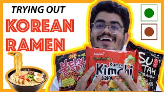 Trying to make KOREAN RAMEN for the FIRST TIME | SAMYANG NOODLES | in Hindi and English