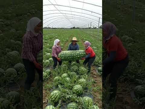 Giant long watermelon...#watermelon #fruit #fruits #farm #farmer #farming