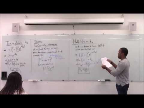Math 1203-R03 Lecture 21 - Exponential Growth and Decay
