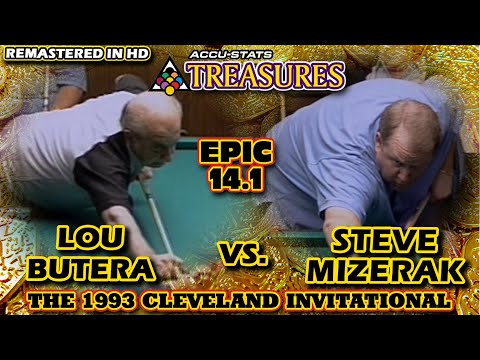EPIC 14.1: Lou BUTERA vs Steve MIZERAK - THE 1993 CLEVELAND STRAIGHT POOL INVITATIONAL