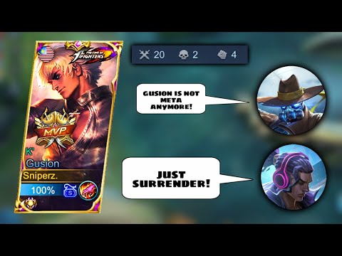 GUSION IS NOT META? WATCH THIS INSANE GAMEPLAY + ONE SHOT BUILD !