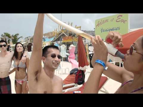 Beer Bonging on the beaches of St. Maarten