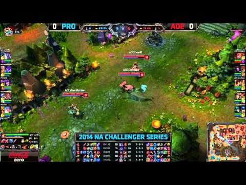 Team LolPro vs AREA OF EFFECT Game 1 NA Challenger Series Quarterfinal PRO vs AOE CS Quarterfinal
