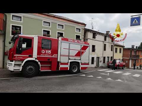 Monteviale: smottamento nel cortile di un'abitazione