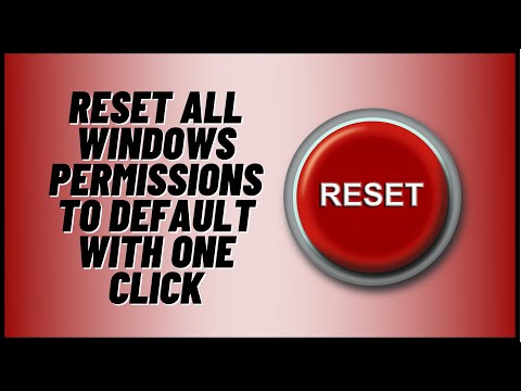 Reset All Windows Permissions To Default Settings With One Click