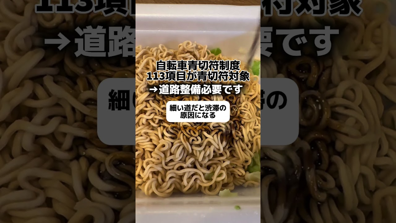 自転車青切符制度「113項目が青切符対象となる」→道路整備必要です