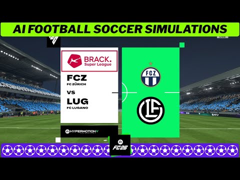 FC ZURICH vs LUGANO ⚽ Swiss Super League 2025/26 Matchday 18 🟩 EA FC 26 Simulation