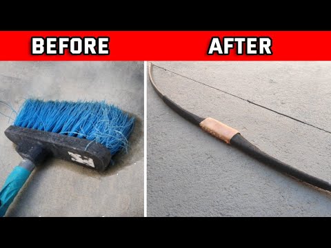 MAKING A BOW WITH A BROOMSTICK